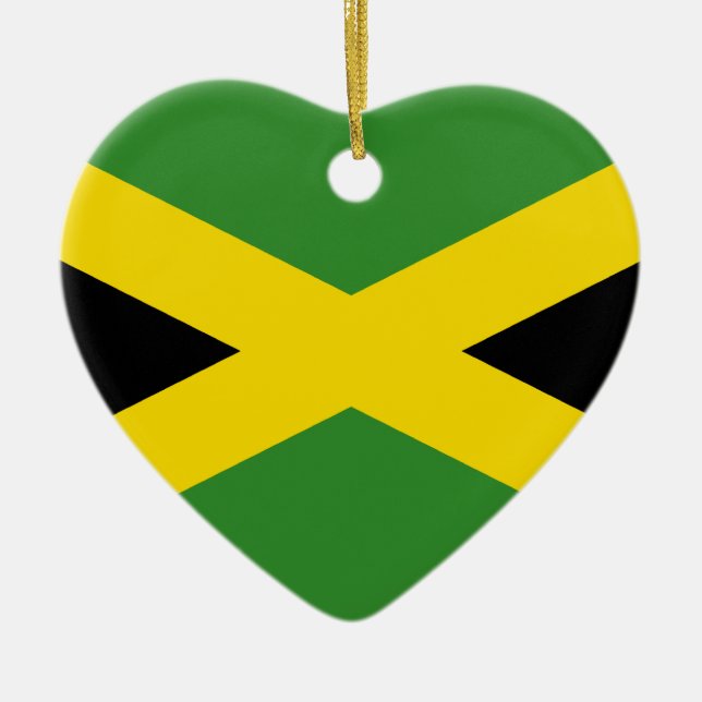 Jamaica Jamaica flagga Julgransprydnad Keramik (Framsidan)