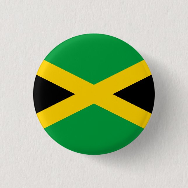 Jamaica (Jamaica)-Flagga Knapp (Framsida)