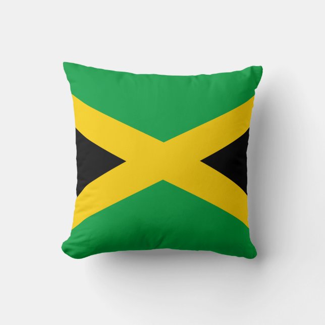 Jamaica (Jamaica)-Flagga Kudde (Framsida)