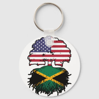 Jamaica Jamaican Amerikanska Träd Roots Flagga Nyckelring
