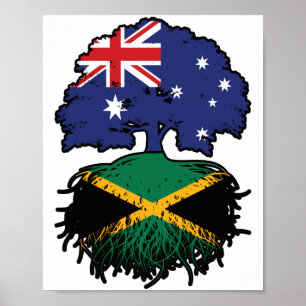 Jamaica Jamaican Australian Australia Träd Roots Poster