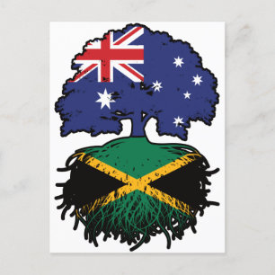 Jamaica Jamaican Australian Australia Träd Roots Vykort