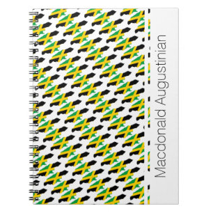 JAMAICA Jamaican Flagga Anpassningsbar Patriotic Anteckningsbok