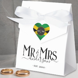 Jamaica Jamaican Flagga Heart Cute Newlyged Bröllo Presentaskar