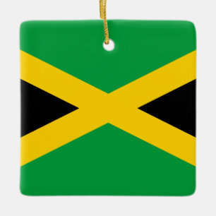Jamaica (Jamaican) Flagga Julgransprydnad Keramik