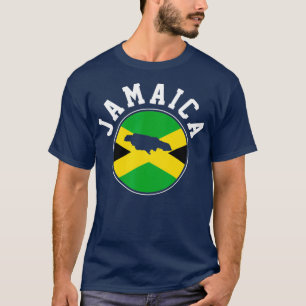 Jamaica Jamaican Flagga Karta Gift T Shirt
