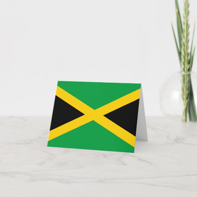 Jamaica (Jamaican) Flagga Kort (Framsida)