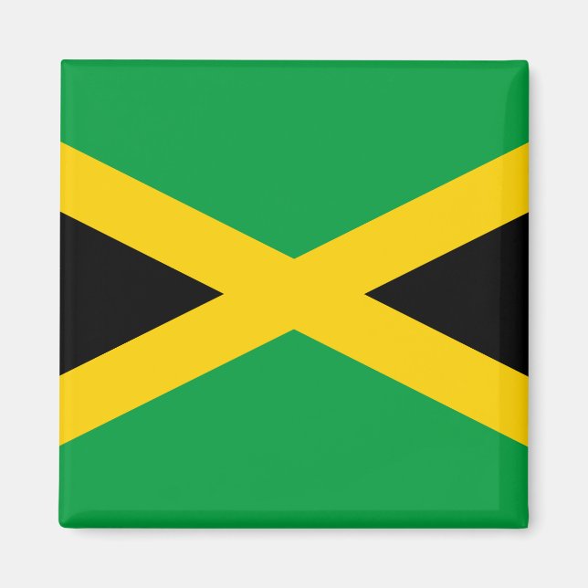 Jamaica (Jamaican) Flagga Magnet (Framsidan)