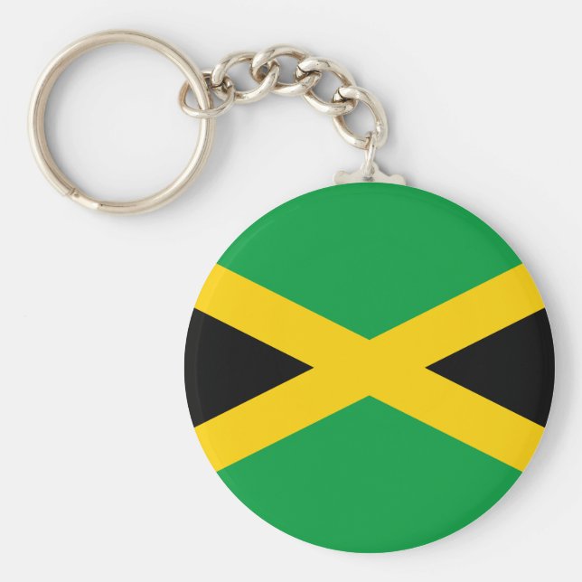Jamaica (Jamaican) Flagga Nyckelring (Framsidan)