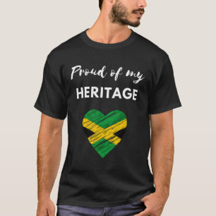 Jamaica Jamaican Flagga stolt över mitt arv T Shirt