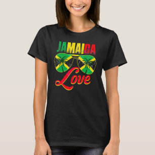 Jamaica Jamaican Flagga Västindien Vacation Reggae T Shirt