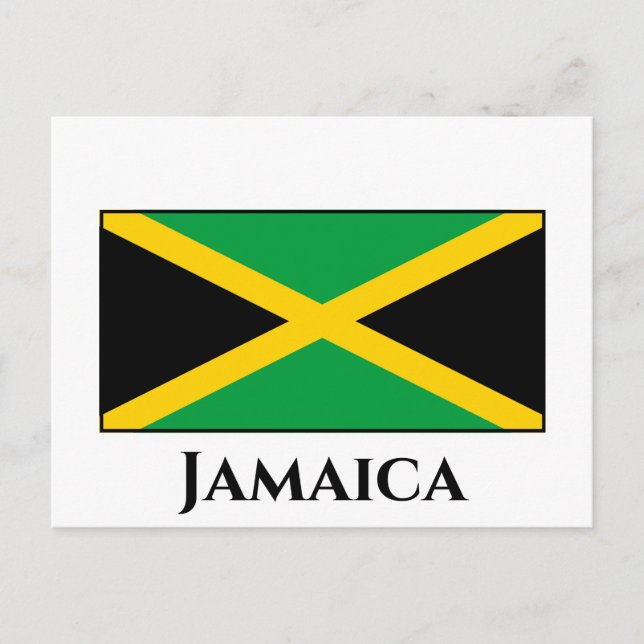 Jamaica (Jamaican) Flagga Vykort (Framsida)