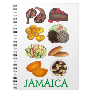 JAMAICA Jamaican Mat Västindien Cuisine Anteckningsbok
