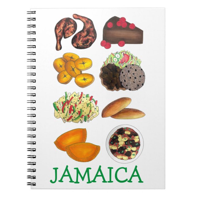 JAMAICA Jamaican Mat Västindien Cuisine Anteckningsbok (Framsidan)