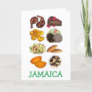 JAMAICA Jamaican Mat Västindien Cuisine Helgkort