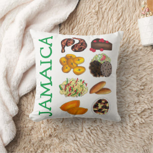 JAMAICA Jamaican Mat Västindien Cuisine Kudde