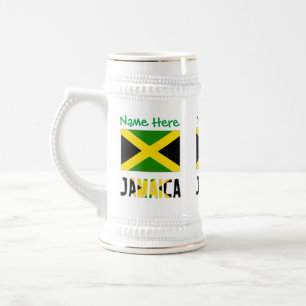 Jamaica Jamaicansk Flagga Grön Personalisering Sejdel
