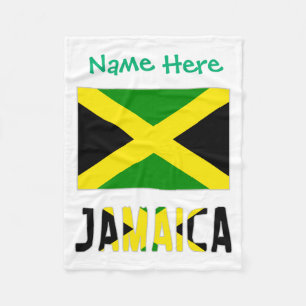 Jamaica Jamaicansk Flagga Grön Personalisering T-S Fleecefilt