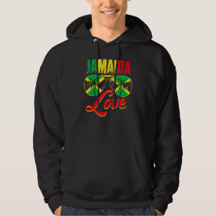 Jamaica Jamaicanska Flaggan Karibien Semester Regg Hoodie