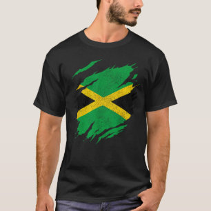 Jamaica Jamaicanska flaggan Reggae-musik Vintage r T Shirt
