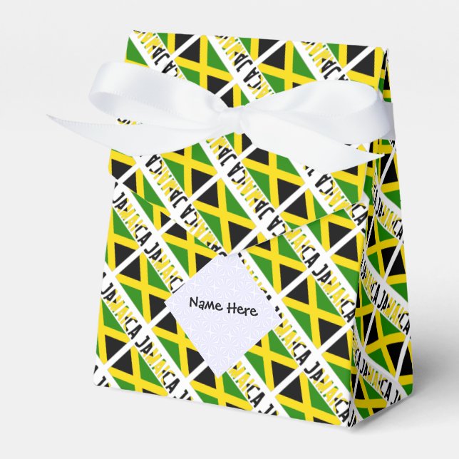 Jamaica Jamaicanska flaggan Rutnätsdesign Personli Presentaskar (Framsidan Sidan)