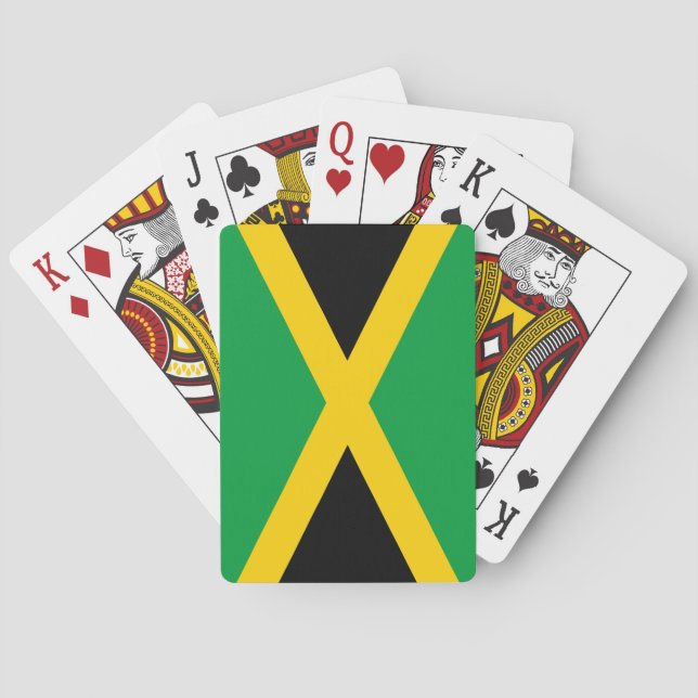 Jamaica (jamaikan) flagga casinokort (Baksidan)
