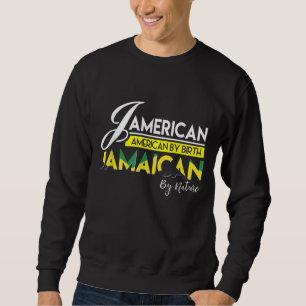 Jamaica Jamerican Jamaican American Jamaica Flagga Lång Ärmad Tröja