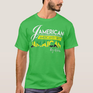 Jamaica Jamerican Jamaican American Jamaica Flagga T Shirt