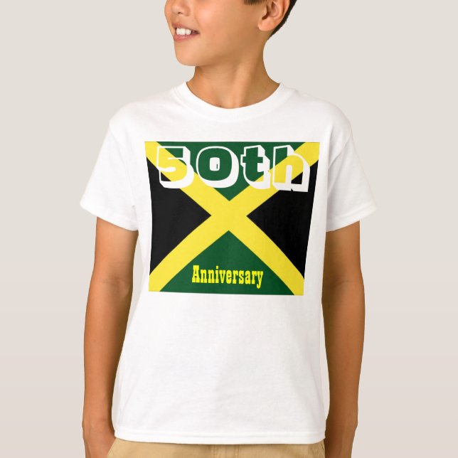 Jamaica-jubileumsbarn t-shirts (Framsida)