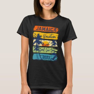 Jamaica Karibien Semester 2023 Familj Grupp Sommar T Shirt