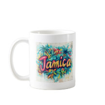 Jamaica| Karibisk flagggraffiti| kaffe