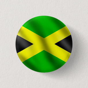 Jamaica Kärlek Jah Rastafari Reggae Rasta Button Knapp