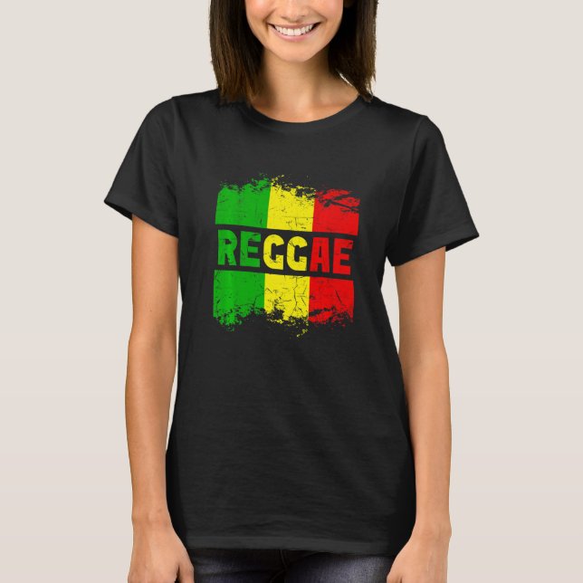 Jamaica Kärlek Rasta Reggae Music T Shirt (Framsida)