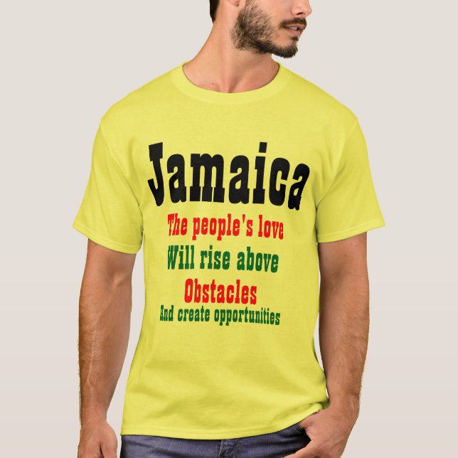 Jamaica kärlek slogan t-shirts (Framsida)