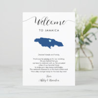 Jamaica Karta Bröllop Välkomsthälsställare och Bre