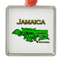 Jamaica karta (grönt-gult-svarten)