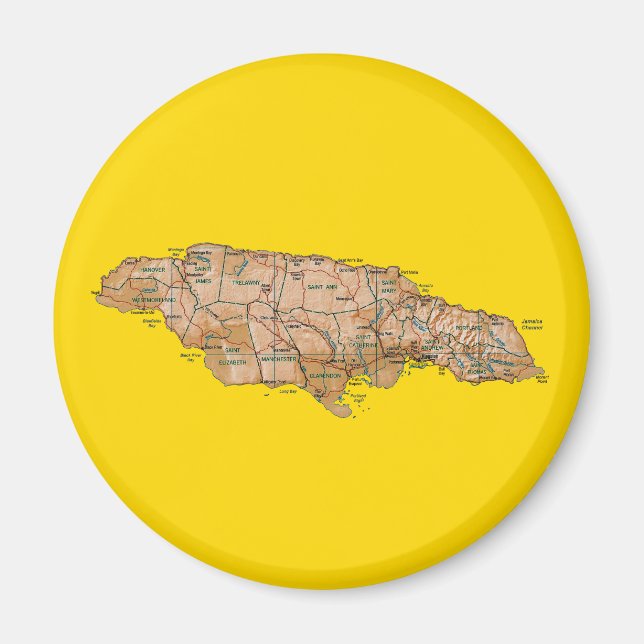 Jamaica Karta Magnet (Framsidan)