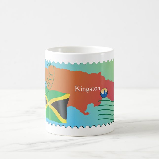 Jamaica Kartpostage-stil Kaffemugg (Center)