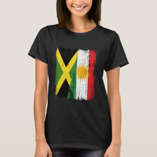 Jamaica Kurdistan Halv Flagga Jamaicans Kurdiska A T Shirt