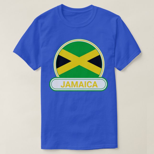 Jamaica Land Badge Jamaica Flagga T Shirt (Design framsida)