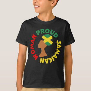 Jamaica Land Flagga Root Proud Jamaican Woman T Shirt