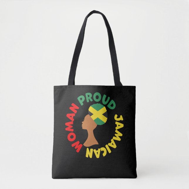 Jamaica Land Flagga Root Proud Jamaican Woman Tygkasse (Framsida)