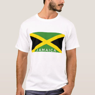 jamaica land flagga text namn t shirt