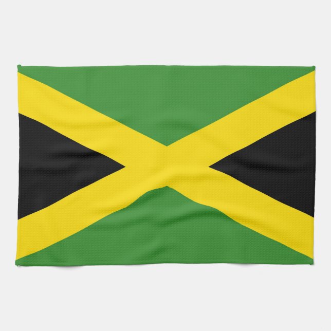 jamaica land flagga towel kökshandduk (Horisontell)