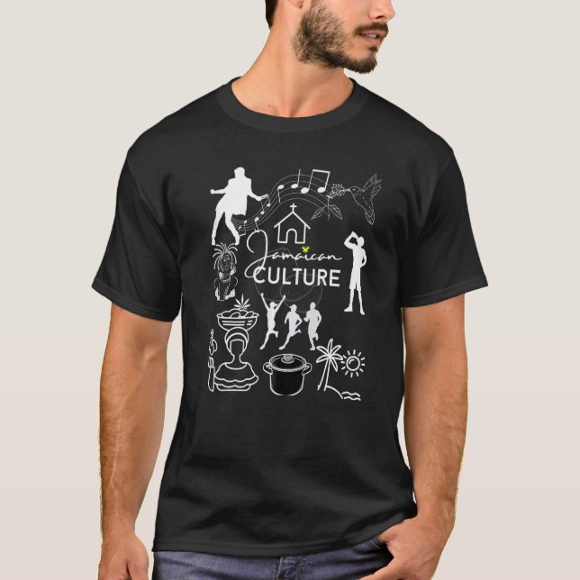 Jamaica Lycklig Självständighet T Shirt (Framsida)
