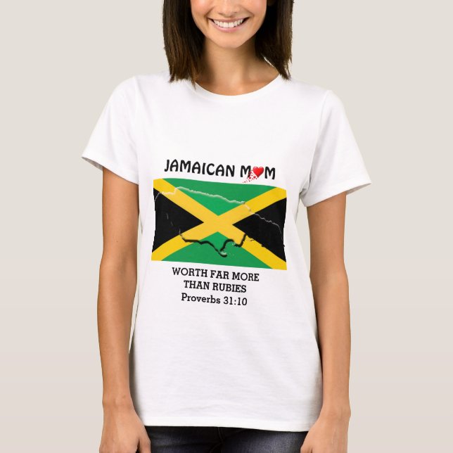 JAMAICA MAMMA värd mer än Rubies PROVERBS 31 T Shirt (Framsida)
