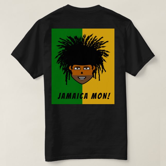 Jamaica Måndag manar grundläggande mörka T-tröja T Shirt (Design baksida)