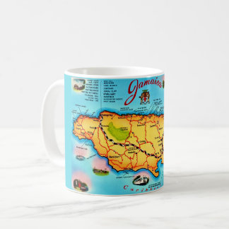 Jamaica Map Postcard Mug Kaffemugg