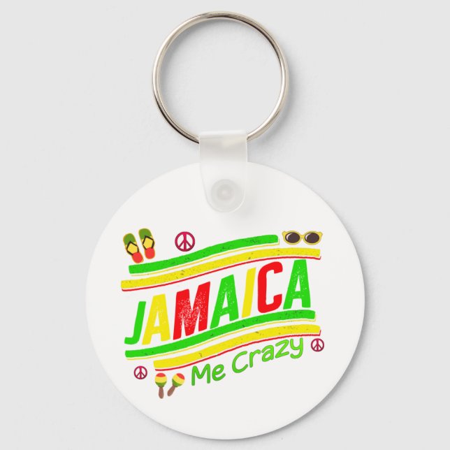 Jamaica Me Crazy Cruise Vacation Group Matching Nyckelring (Framsida)