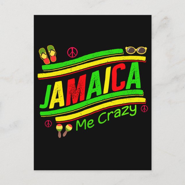 Jamaica Me Crazy Cruise Vacation Group Matching Vykort (Framsida)